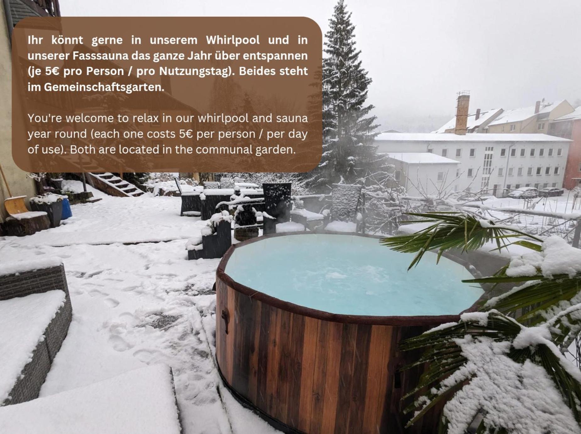 F1 - Urlaubsmagie - Helle Wohnung Mit Sauna & Pool & Whirlpool Sebnitz Extérieur photo
